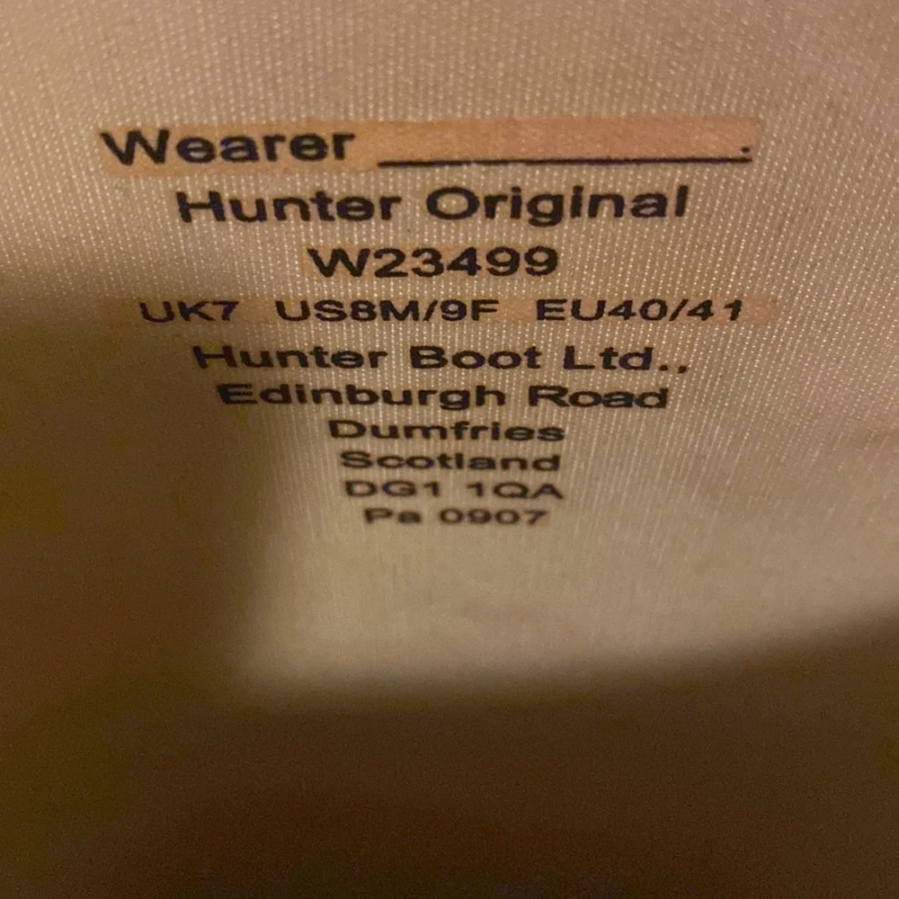Hunter Matte Tall Rain Boots EU 40/41 - Picture 4 of 13